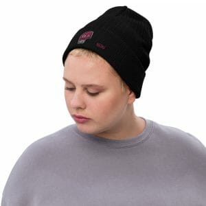 Gerecyclede beanie met omgeslagen rand
